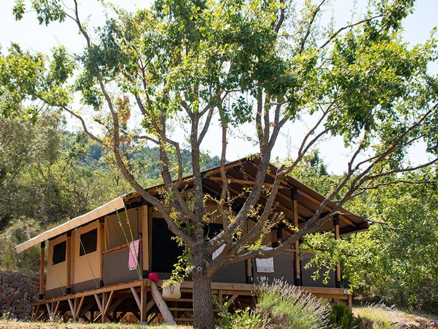 Tente en toile et en bois 4 personnes - Eco Lodge Verdon - 34m² - 2 chambres (sans sanitaires) 0