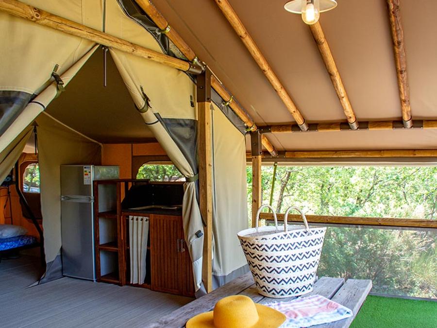 Tente en toile et en bois 4 personnes - Eco Lodge Verdon - 34m² - 2 chambres (sans sanitaires) 3