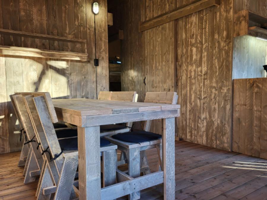 Tente en toile et en bois 6 personnes - Tente safari 6p avec sanitaires 8
