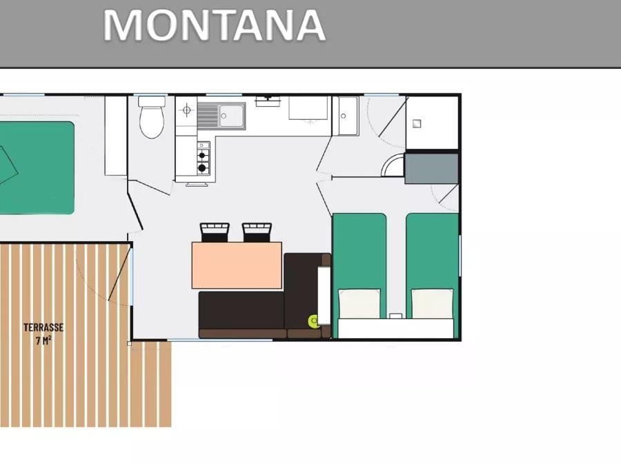Mobilhome 6 personnes - Mobil-home Montana Confort 3 Pièces 4/6 Personnes Climatisé + TV 7