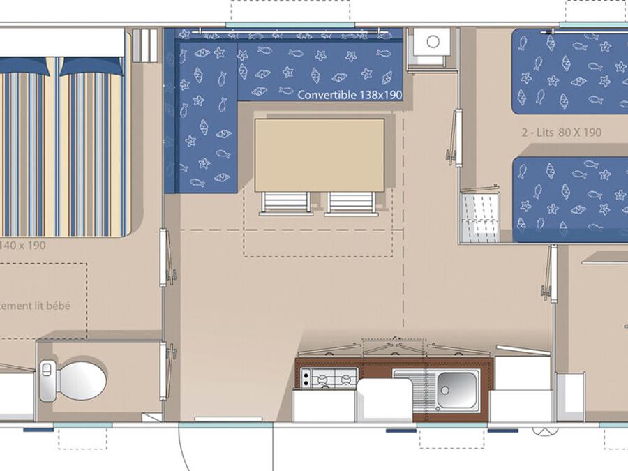 Mobilhome 4 personnes - Ciela Confort - 2 chambres 9