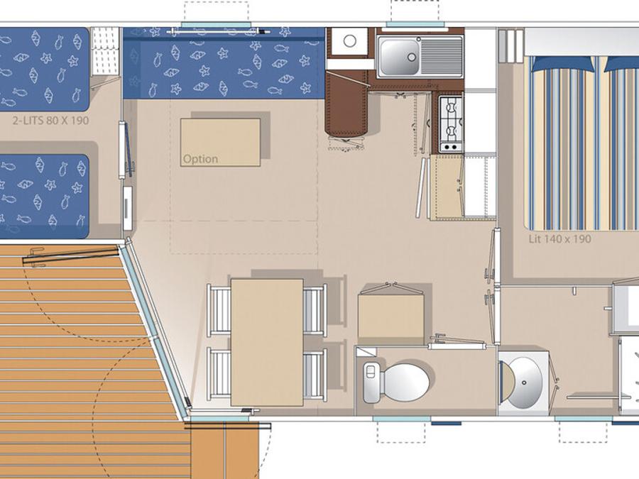 Mobilhome 4 personnes - Ciela Confort - 2 chambres 8