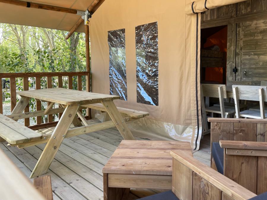 Tente en toile et en bois 5 personnes - Lodge Safari 0
