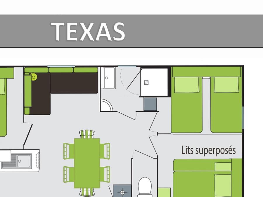Mobilhome 8 personnes - TEXAS CONFORT 9