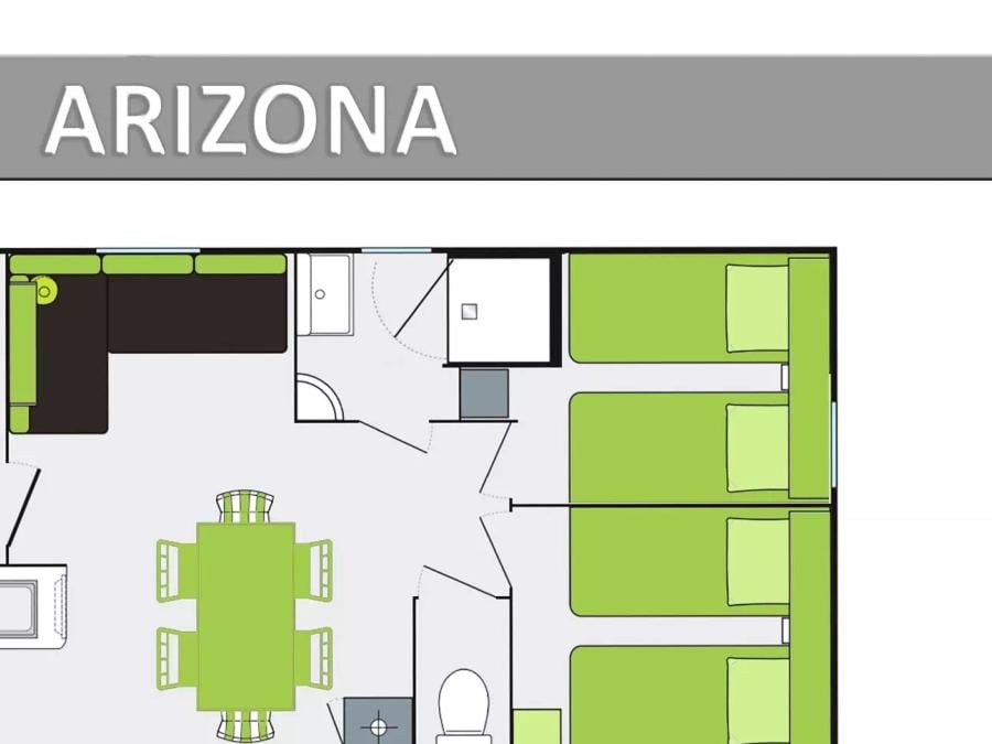 Mobilhome 6 personnes - Arizona Standard 4 Pièces 6 Personnes Climatisé 9
