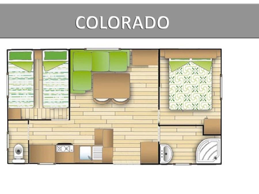 Mobilhome 6 personnes - COLORADO ECO - 2 chambres - CLIM - TV 9