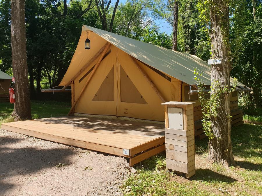 Tente en toile et en bois 7 personnes - Lodge Crusoé 1