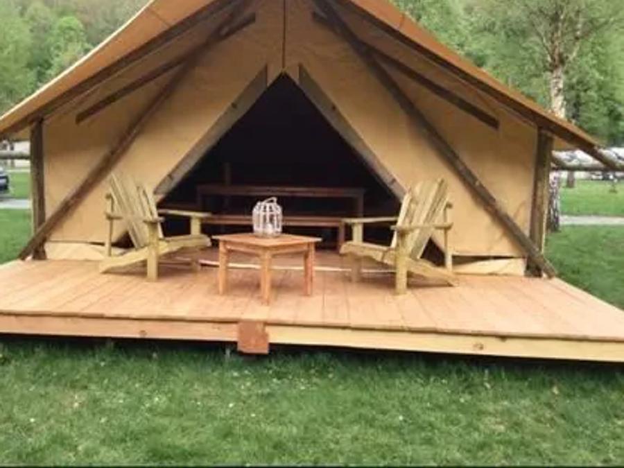 Tente en toile et en bois 7 personnes - Lodge Crusoé 0
