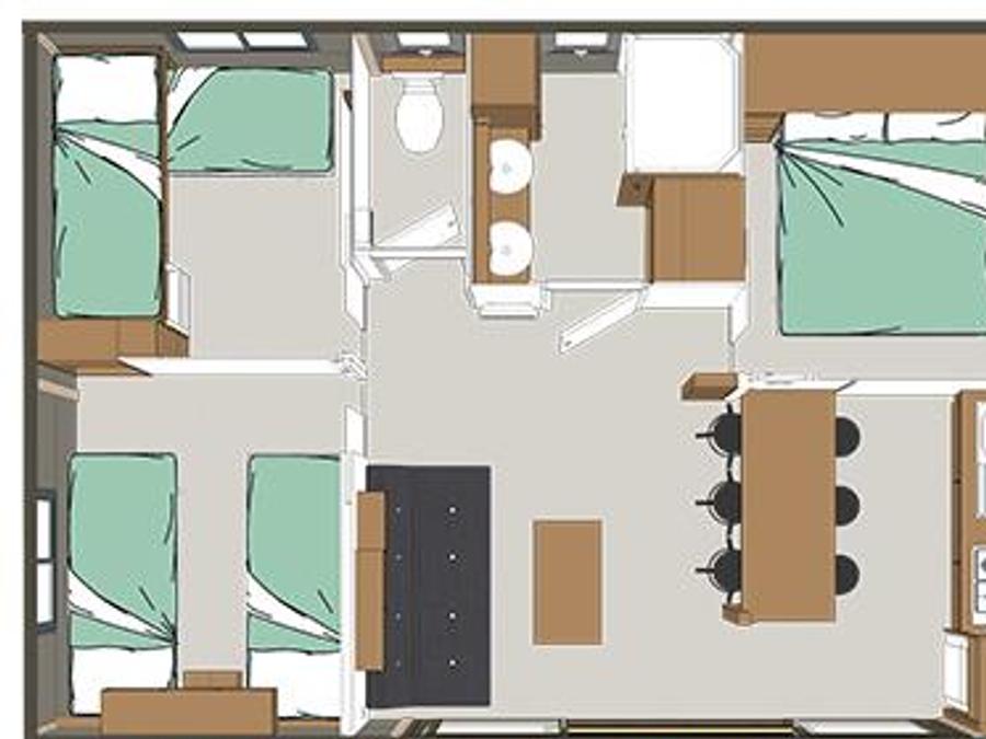 Chalet 8 personnes - Chalet Portland 3 chambres 35 m2 7