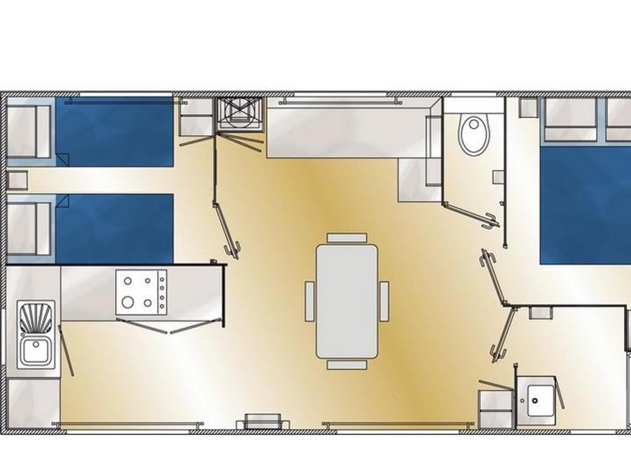 Mobilhome 4 personnes - Super Riviera Mobil-home CLIMATISE - VUE PANORAMIQUE 4