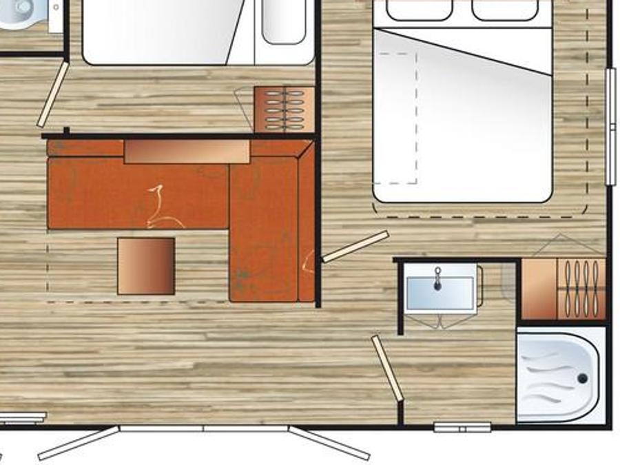 Mobilhome 4 personnes - VISIO - 3 chambres 5