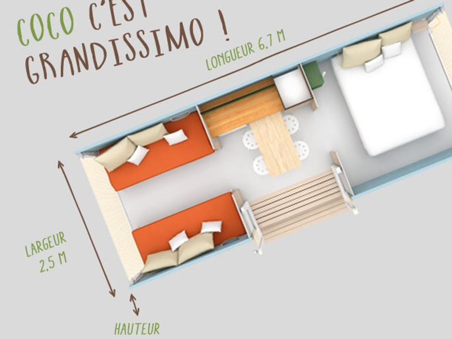 Bungalow toilé 4 personnes - Coco Sweet (sans sanitaires) 5