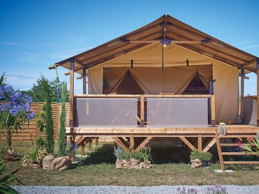 Tente en toile et en bois 5 personnes - Lodge BALI 1