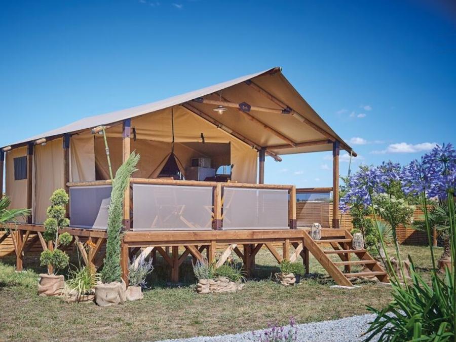Tente en toile et en bois 5 personnes - Lodge BALI 0