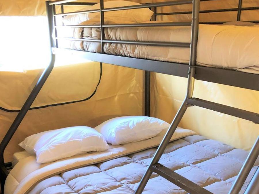 Tente en toile et en bois 5 personnes - Lodge Bali avec sanitaires 6