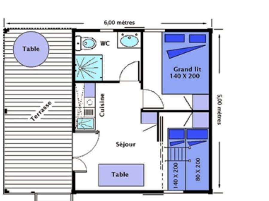 Chalet 5 personnes - Confort 4/5 Pers 20m² + 10m² 2