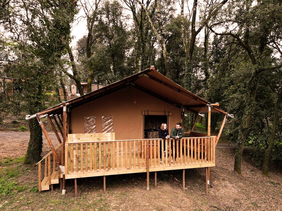 Tente en toile et en bois 5 personnes - Tente Lodge Prestige Plus 2 Ch - 5 Pers 0