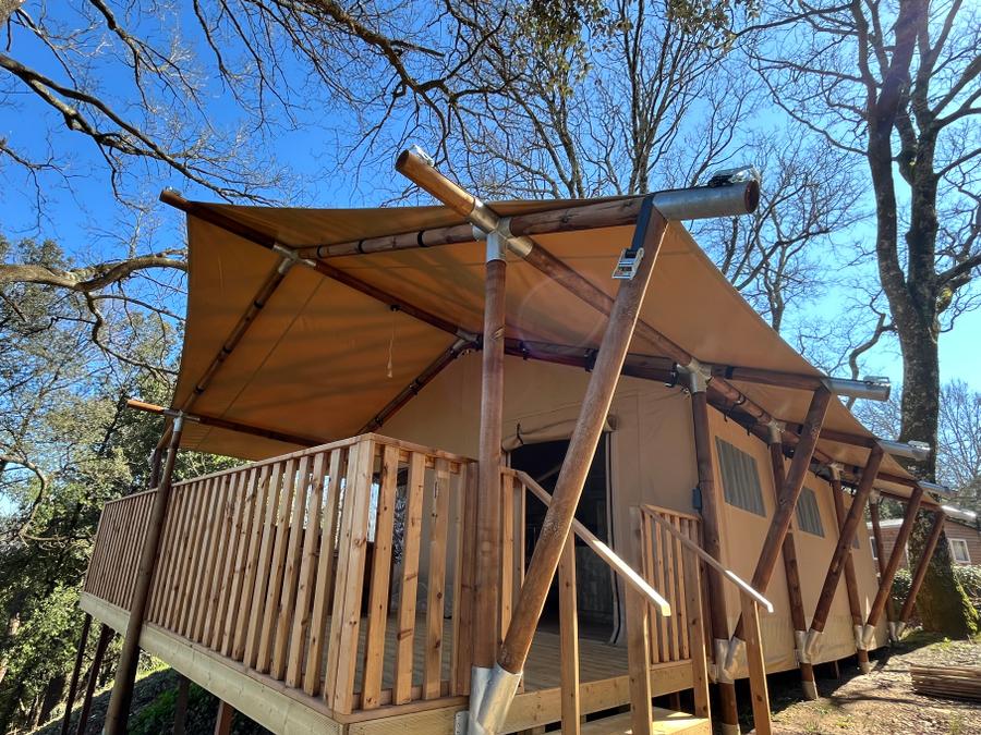 Tente en toile et en bois 5 personnes - Tente Lodge Prestige Plus 2 Ch - 5 Pers 5