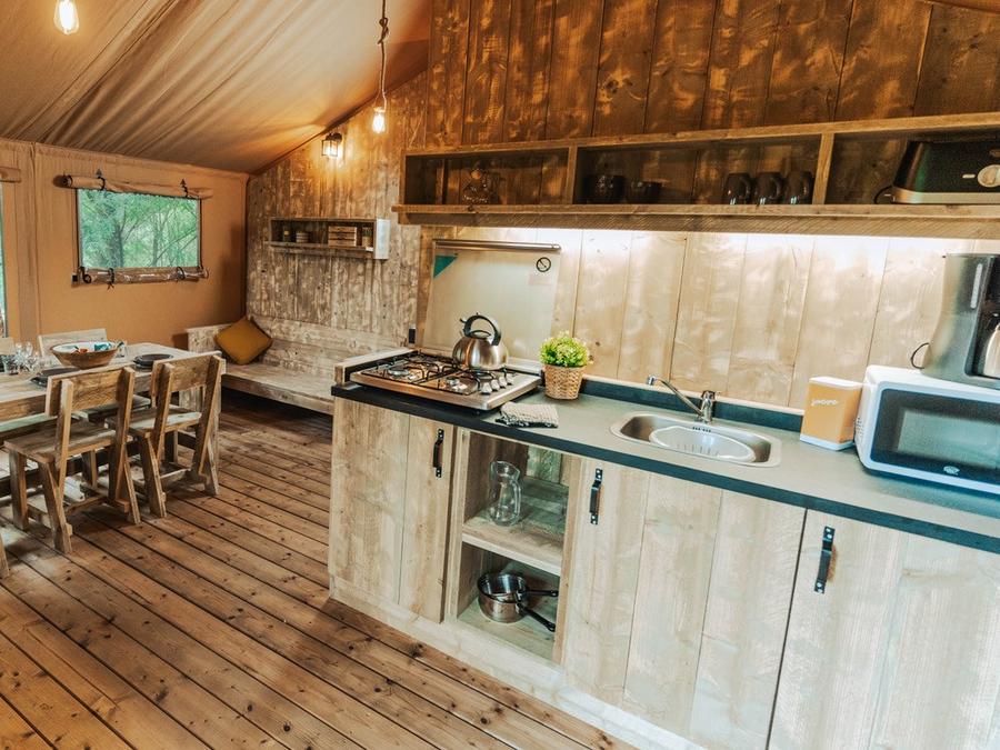Tente en toile et en bois 5 personnes - Tente Lodge Prestige Plus 2 Ch - 5 Pers 10