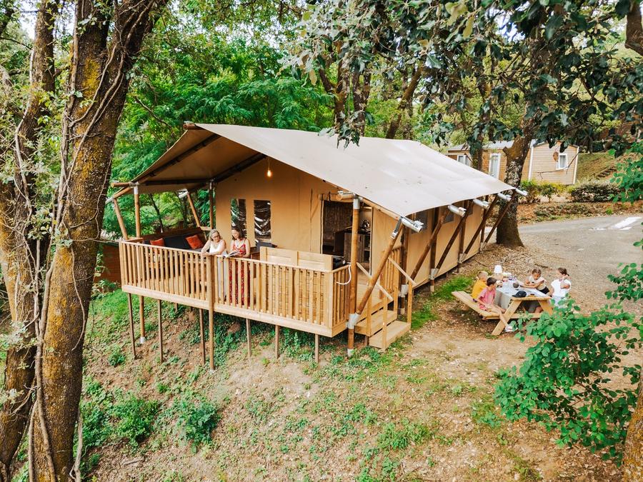 Tente en toile et en bois 5 personnes - Tente Lodge Prestige Plus 2 Ch - 5 Pers 7