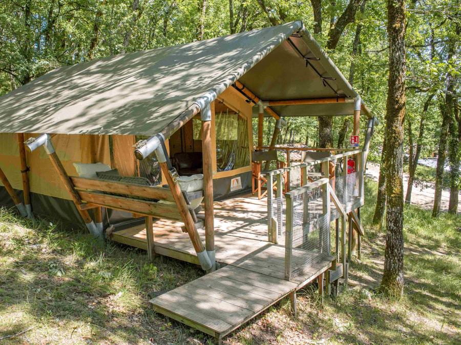 Tente en toile et en bois 3 personnes - Shimoni - 16 m² + terrasse 12 m² 9