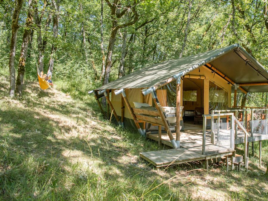 Tente en toile et en bois 3 personnes - Shimoni - 16 m² + terrasse 12 m² 8
