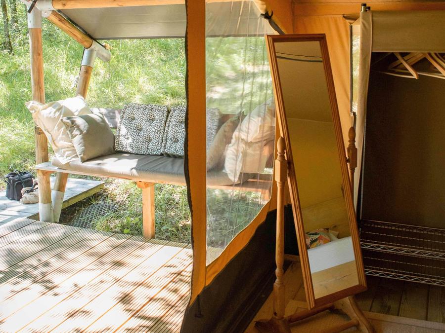 Tente en toile et en bois 3 personnes - Shimoni - 16 m² + terrasse 12 m² 11