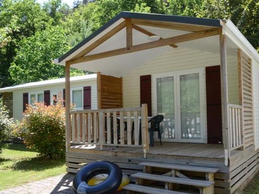 Mobilhome 4 personnes - Résidence PEYRELADE Confort 2 chambres-terrasse couverte + TV 1