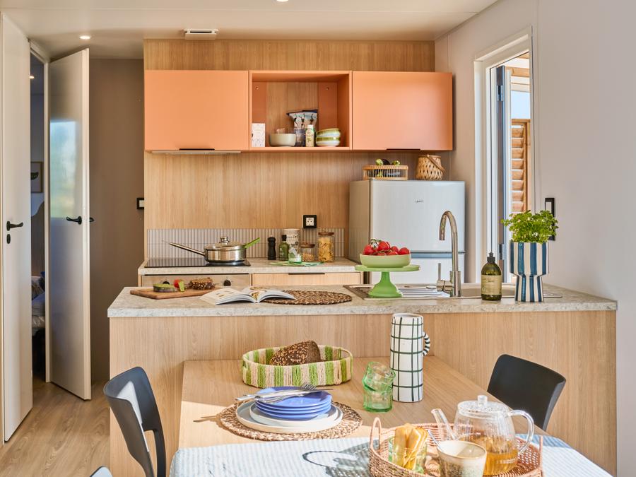 Mobilhome 6 personnes - NEW // Cottage Premium 3 chambres - 2 salles de bain + 2 WC + Terrasse semi-couverte + Clim + TV 1