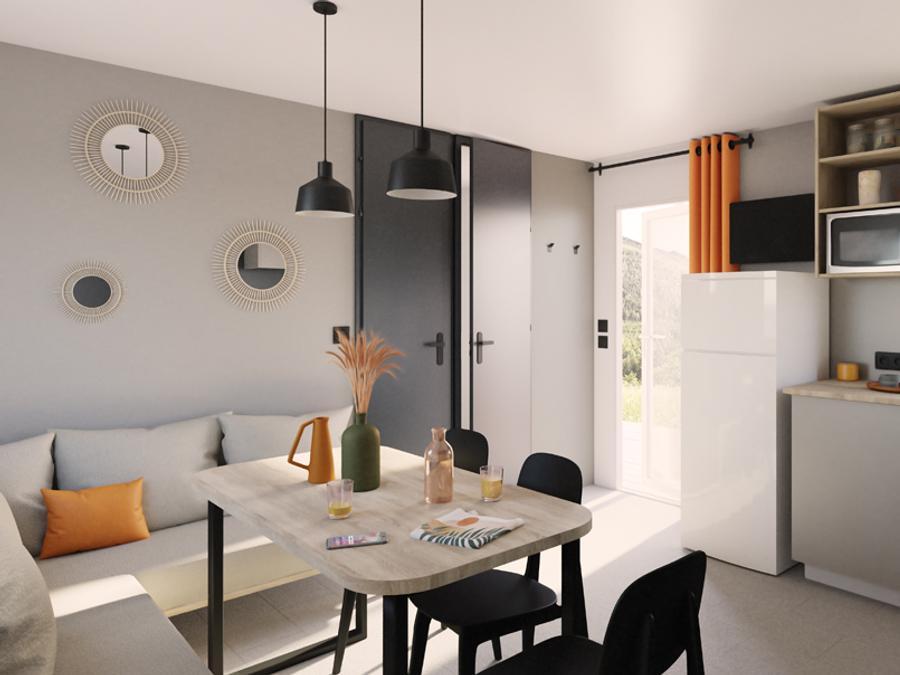 Mobilhome 6 personnes - PREMIUM, trois chambres, avec sanitaires 5