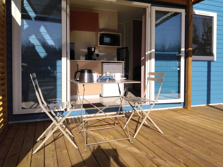 Mobilhome 3 personnes - PARADIS une chambre avec sanitaires 1