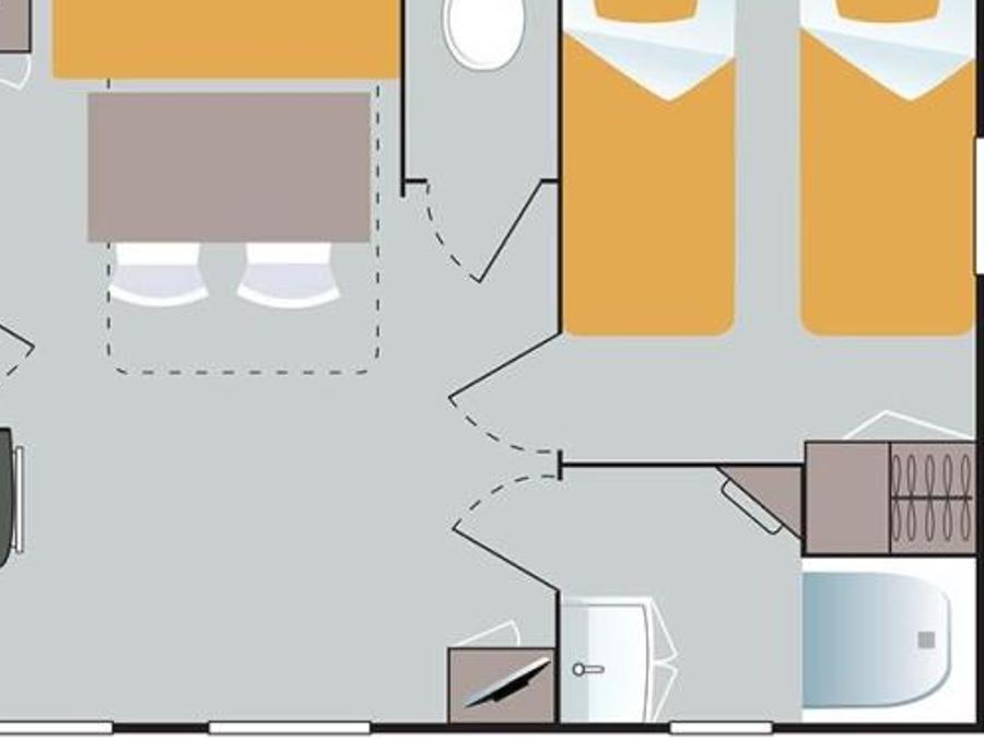 Mobilhome 4 personnes - 2 chambres Riviera Confort - climatisation 1