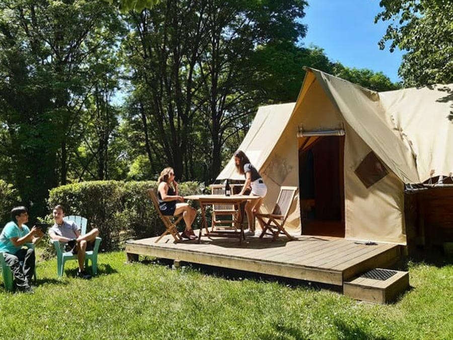 Tente en toile et en bois 4 personnes - Lodge Confort 5