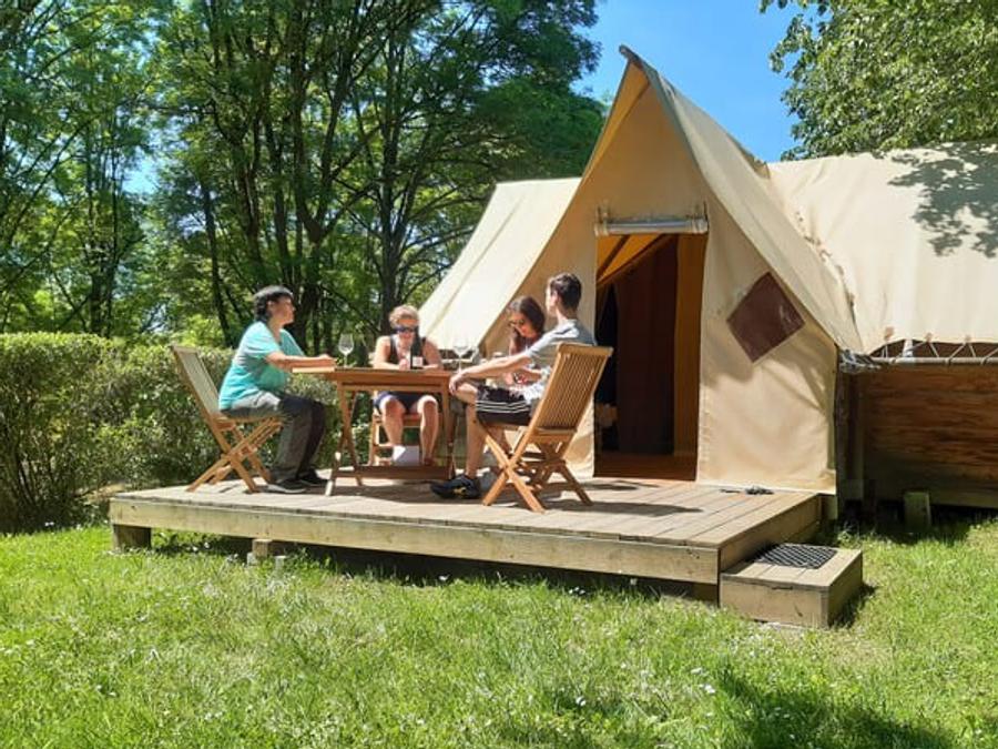 Tente en toile et en bois 4 personnes - Lodge Confort 0