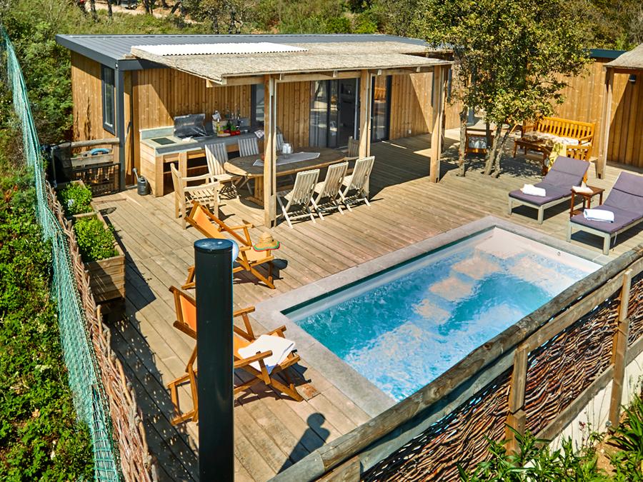 Mobilhome 8 personnes - Lodge Riviera 2 à 8 pers. clim. Plancha 1