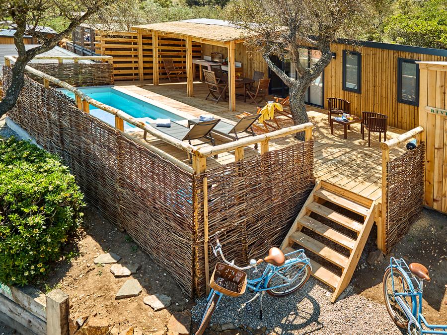 Mobilhome 6 personnes - Lodge Luxe Riviera vue mer panoramique 6