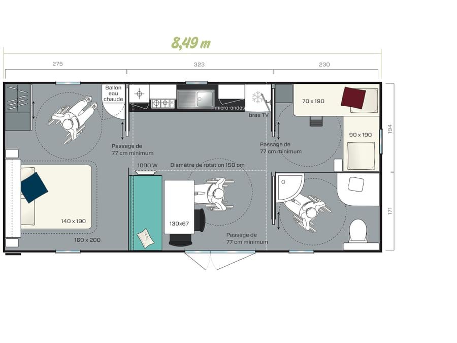 Mobilhome 4 personnes - Silva (PMR) 3