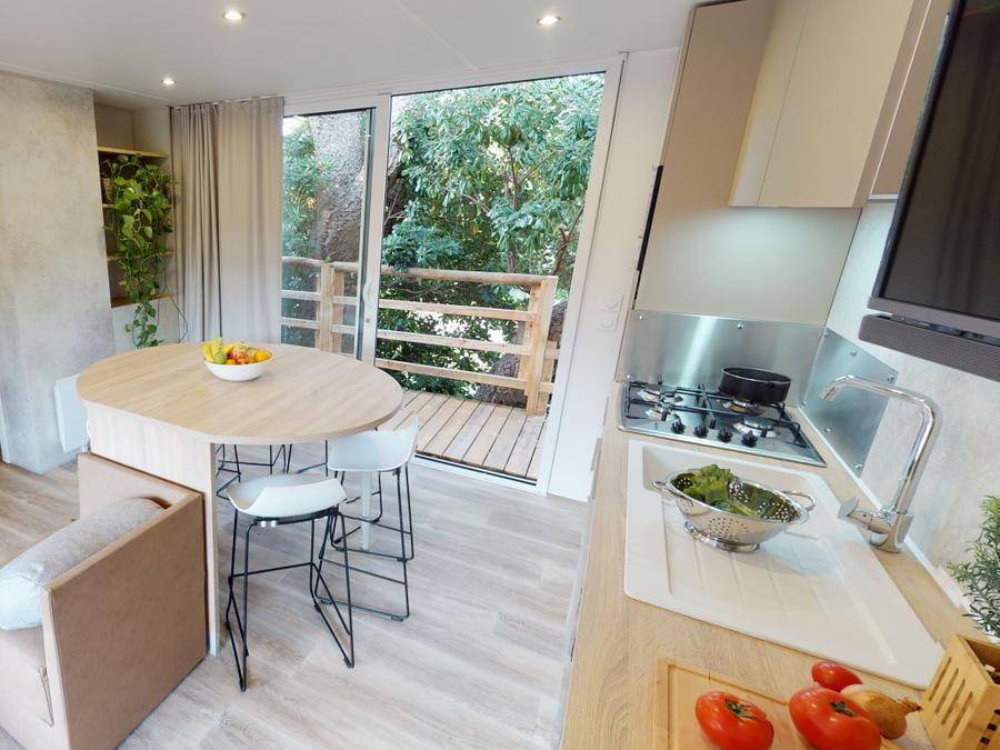 Mobilhome 6 personnes - Lodge Luxe Vue Nature 6