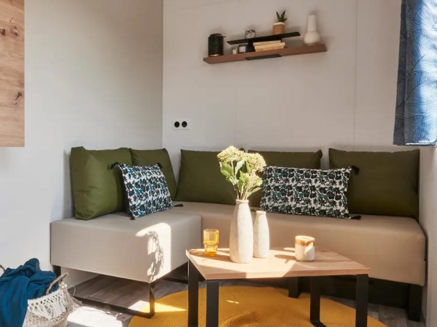 Mobilhome 4 personnes - NEW 2023// Mobil-Home Premium 27m² (2 chambres) + TV + LV + Terrasse couverte 4