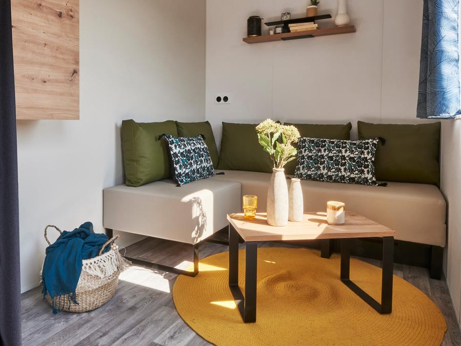 Mobilhome 4 personnes - NEW 2023// Mobil-Home Premium 27m² (2 chambres) + TV + LV + Terrasse couverte 13