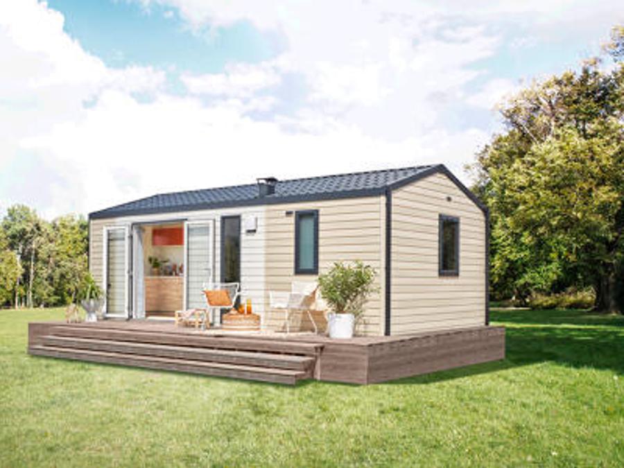 Mobilhome 4 personnes - NEW 2023// Mobil-Home Premium 27m² (2 chambres) + TV + LV + Terrasse couverte 9