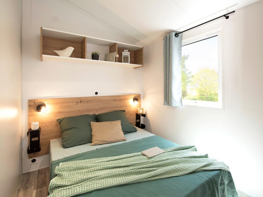 Mobilhome 2 personnes - NEW 2023// Mobil-Home Premium 20m² (1 chambre) + TV + Terrasse couverte + LV 1