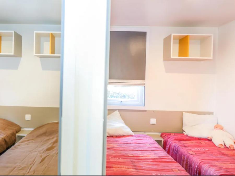 Mobilhome 6 personnes - Mobil-home Flower Premium 32m² - 3 chambres + lave vaisselle + TV + terrasse 3