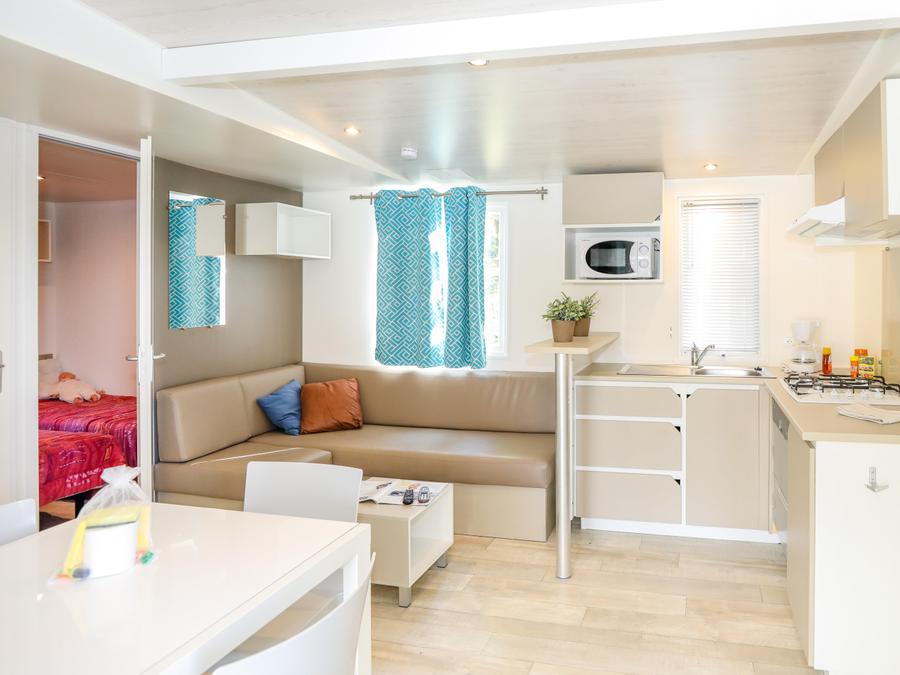Mobilhome 6 personnes - Mobil-home Flower Premium 32m² - 3 chambres + lave vaisselle + TV + terrasse 1