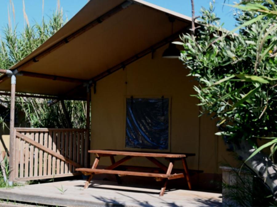 Tente en toile et en bois 4 personnes - LODGE SAFARI 4