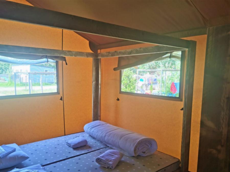 Tente en toile et en bois 4 personnes - LODGE SAFARI 5