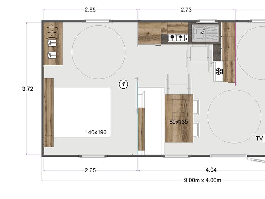 Mobilhome 4 personnes - Mobil-home