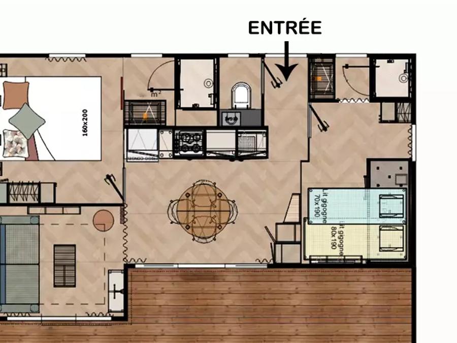 Chalet 5 personnes - Basque Belharra 3 Pièces 5 Personnes Climatisé + TV 9