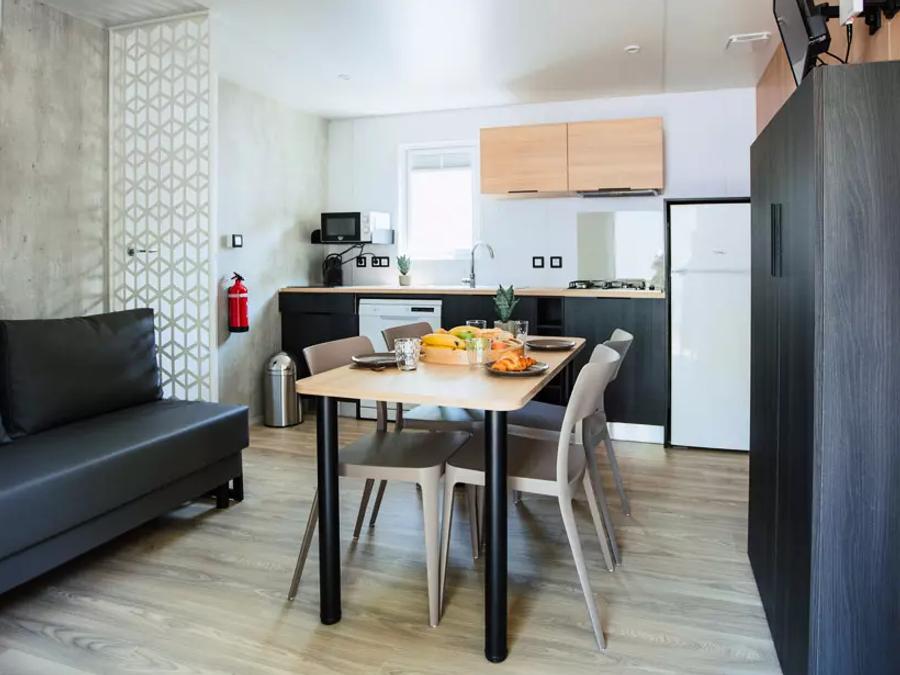 Mobilhome 10 personnes - Cottage Ibardin 6 Pièces 10 Personnes Climatisé + TV 10