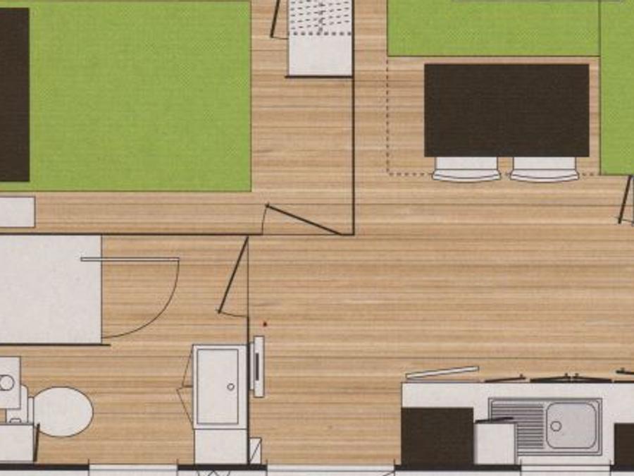 Mobilhome 2 personnes - Mobil home Ophéa - 1 chambre - 18m² 7